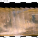 A mosaic image of a massive dust storm on Mars.
